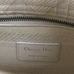 Christian Dior Dior Lady Cannage Handbag White Women's