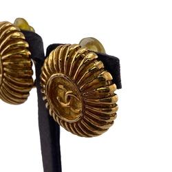 CHANEL Coco Mark Earrings Zipangu Gold for Women