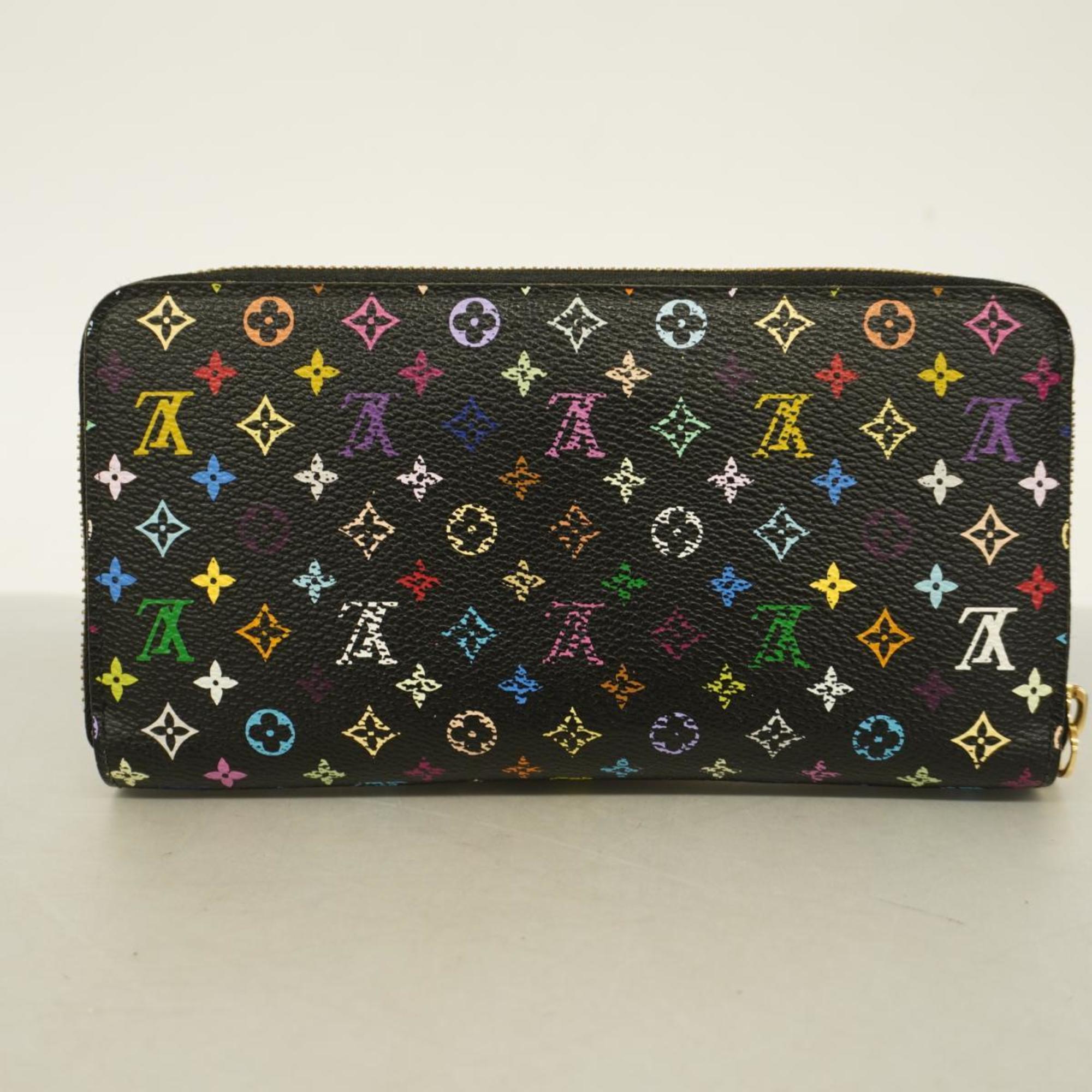 Louis Vuitton Long Wallet Monogram Multicolor Zippy M60243 Noir Grenard Ladies