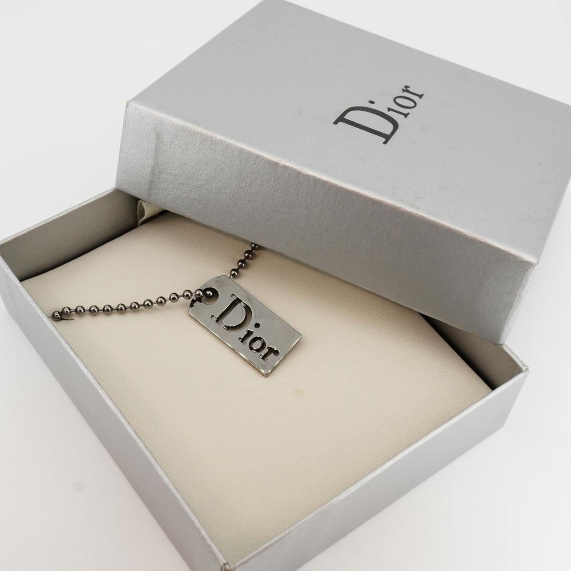 Christian Dior Bracelet Plate Gunmetal Grey Men's Women's