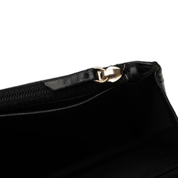 Chanel Women's Suede Chain/Shoulder Wallet Black
