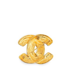 Chanel Coco Mark Matelasse Brooch Gold Plated Women's CHANEL