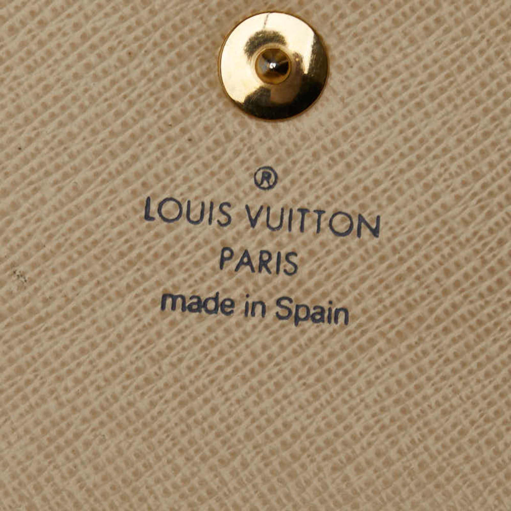 Louis Vuitton Damier Azur Alexandra Bi-fold Wallet N63068 White PVC Leather Women's LOUIS VUITTON