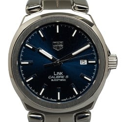 TAG Heuer Link Calibre 5 Watch WBC2112.BA0603 Automatic Blue Dial Stainless Steel Men's HEUER