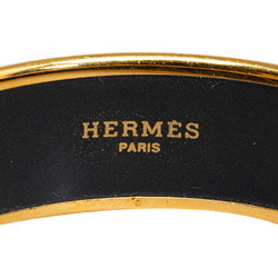 Hermes GM enamel botanical bangle gold white brown plating women's HERMES