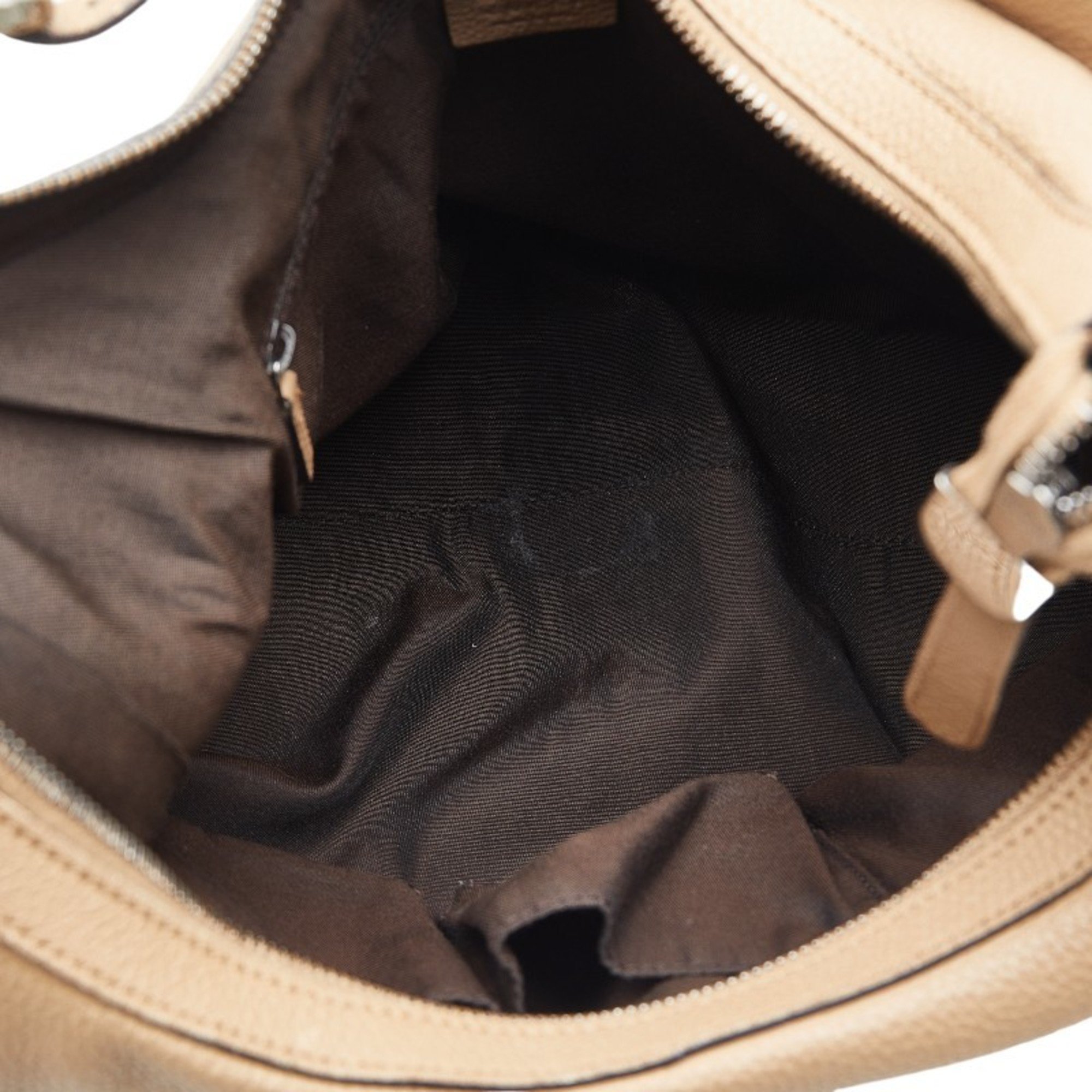 Gucci Interlocking G Shoulder Bag 339553 Beige Leather Women's GUCCI