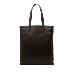 BVLGARI Collezione Tote Bag Black Leather Women's