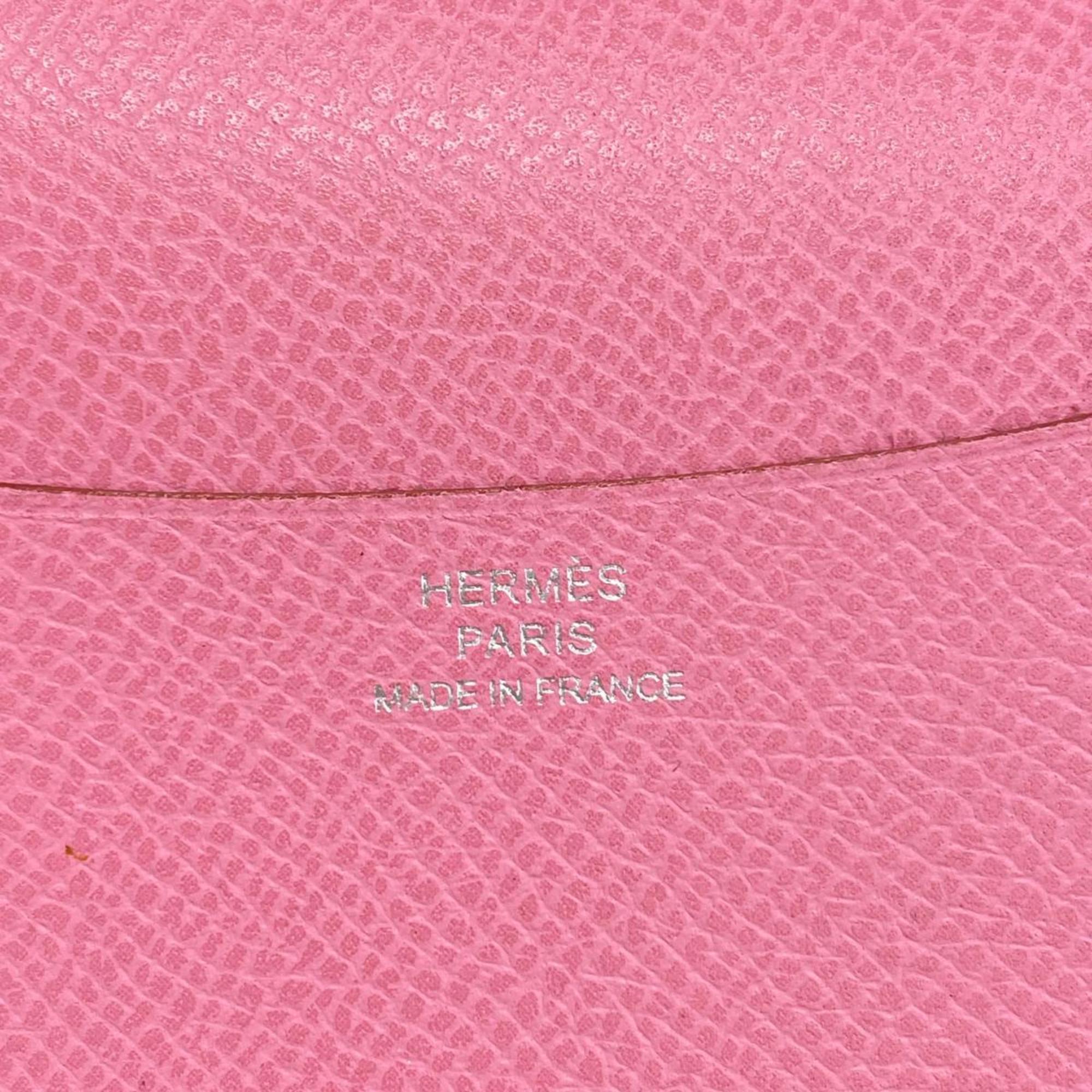 Hermes Diary Cover Agenda □M Engraved Epsom Pink Men's Women's