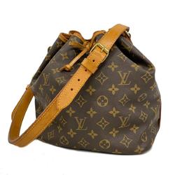 Louis Vuitton Shoulder Bag Monogram Petit Noe M42226 Brown Ladies
