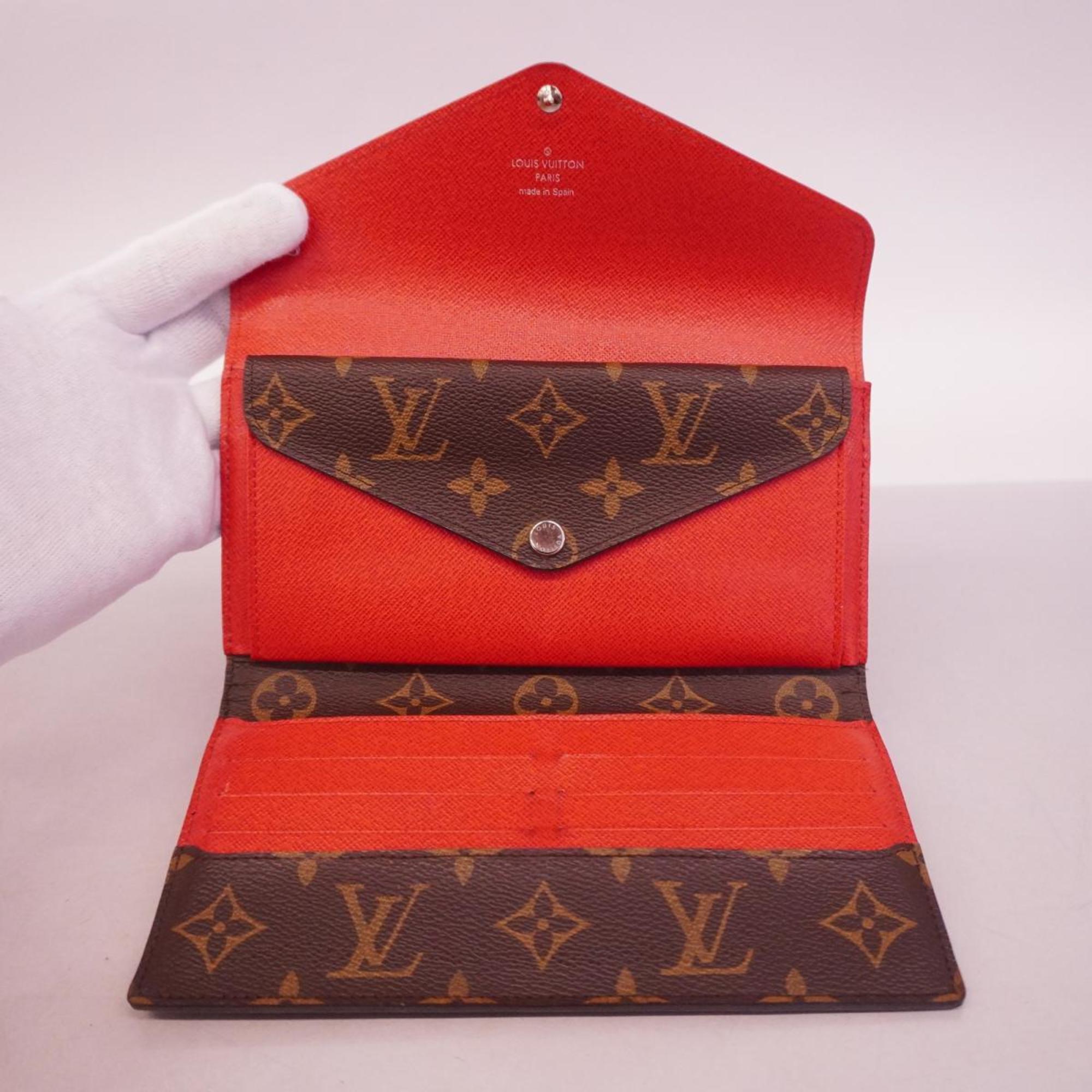 Louis Vuitton Tri-fold Long Wallet Monogram Epi Portefeuille Marie Roulon M60727 Brown Coquelicot Ladies