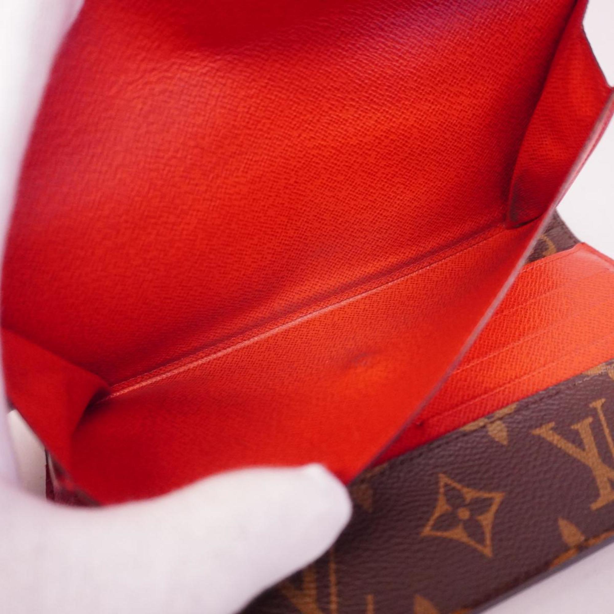 Louis Vuitton Tri-fold Long Wallet Monogram Epi Portefeuille Marie Roulon M60727 Brown Coquelicot Ladies