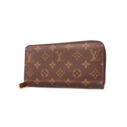 Louis Vuitton Long Wallet Monogram Zippy M42616 Brown Men's Women's