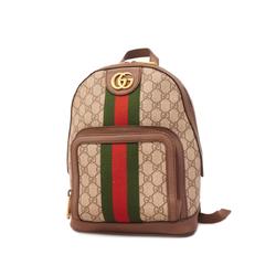 Gucci Backpack Ophidia 547965 Leather Brown Men's Women's