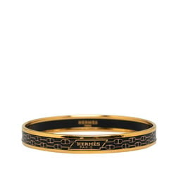 Hermes enamel PM Chaine d'Ancre cloisonné bangle gold black plating women's HERMES
