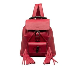 Gucci Bamboo Backpack 387149 Red Leather Women's GUCCI