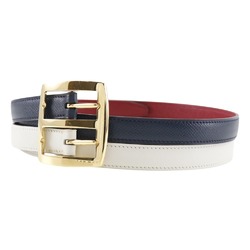 HERMES Reversible Belt Cushvel x Swift Blue Indigo/Rouge vif 1994 〇X reversible Women's