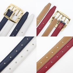 HERMES Reversible Belt Cushvel x Swift Blue Indigo/Rouge vif 1994 〇X reversible Women's