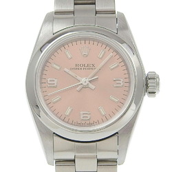 Rolex ROLEX Oyster Perpetual Watch 67180 Stainless Steel Automatic Pink Dial Ladies