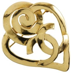 CHANEL Brooch, Gold Plated, 1995, 95P, Approx. 19.4g, Women's