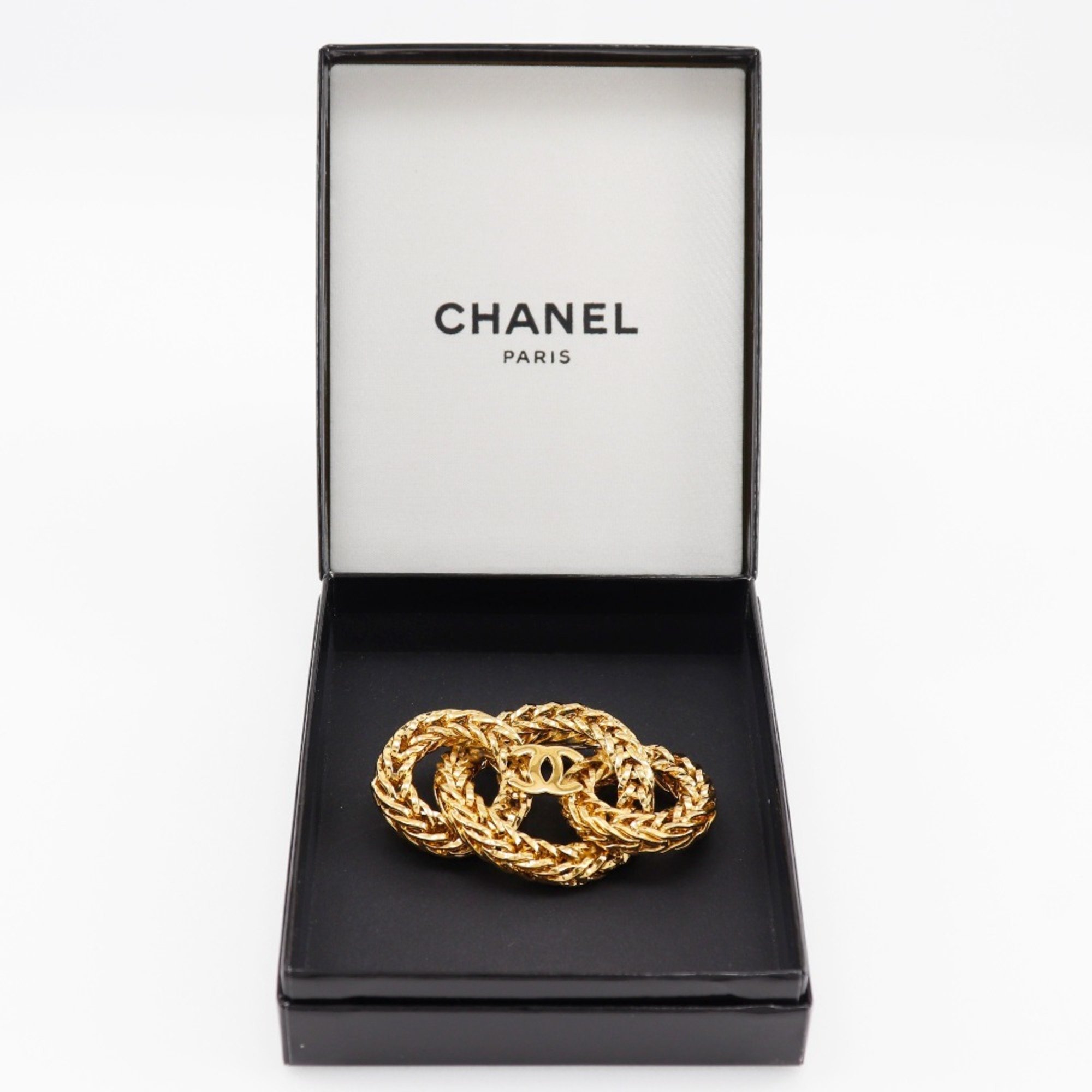 CHANEL Brooch, Gold Plated, Approx. 39.2g, Women's
