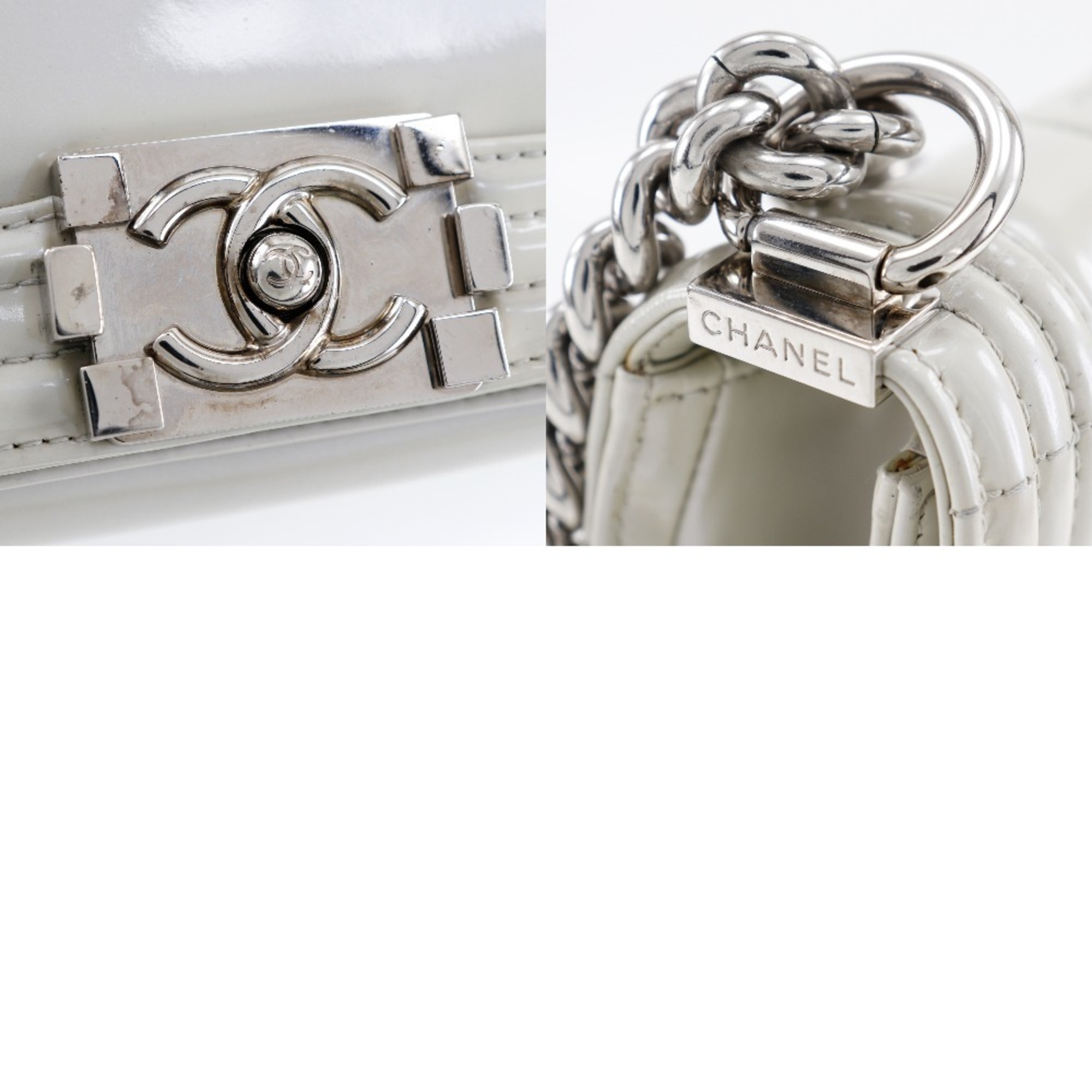 CHANEL Chain Shoulder Bag Boy Chanel Enamel 2013 A5 Flap ChainShoulder Women's