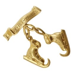 Hermes HERMES Brooch Gold Plated Approx. 13.4g Women's