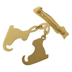 Hermes HERMES Brooch Gold Plated Approx. 13.4g Women's