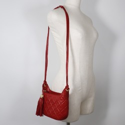 CHANEL Shoulder Bag Lambskin Fringe for Women