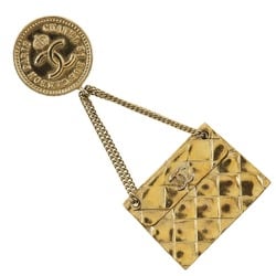 CHANEL Bag motif brooch Coco mark Matelasse gold plated 1994 29 approx. 19g Women's