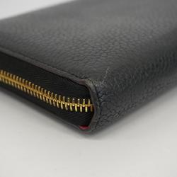 Louis Vuitton Long Wallet Taurillon Portefeuille Comet M63102 Noir Ladies