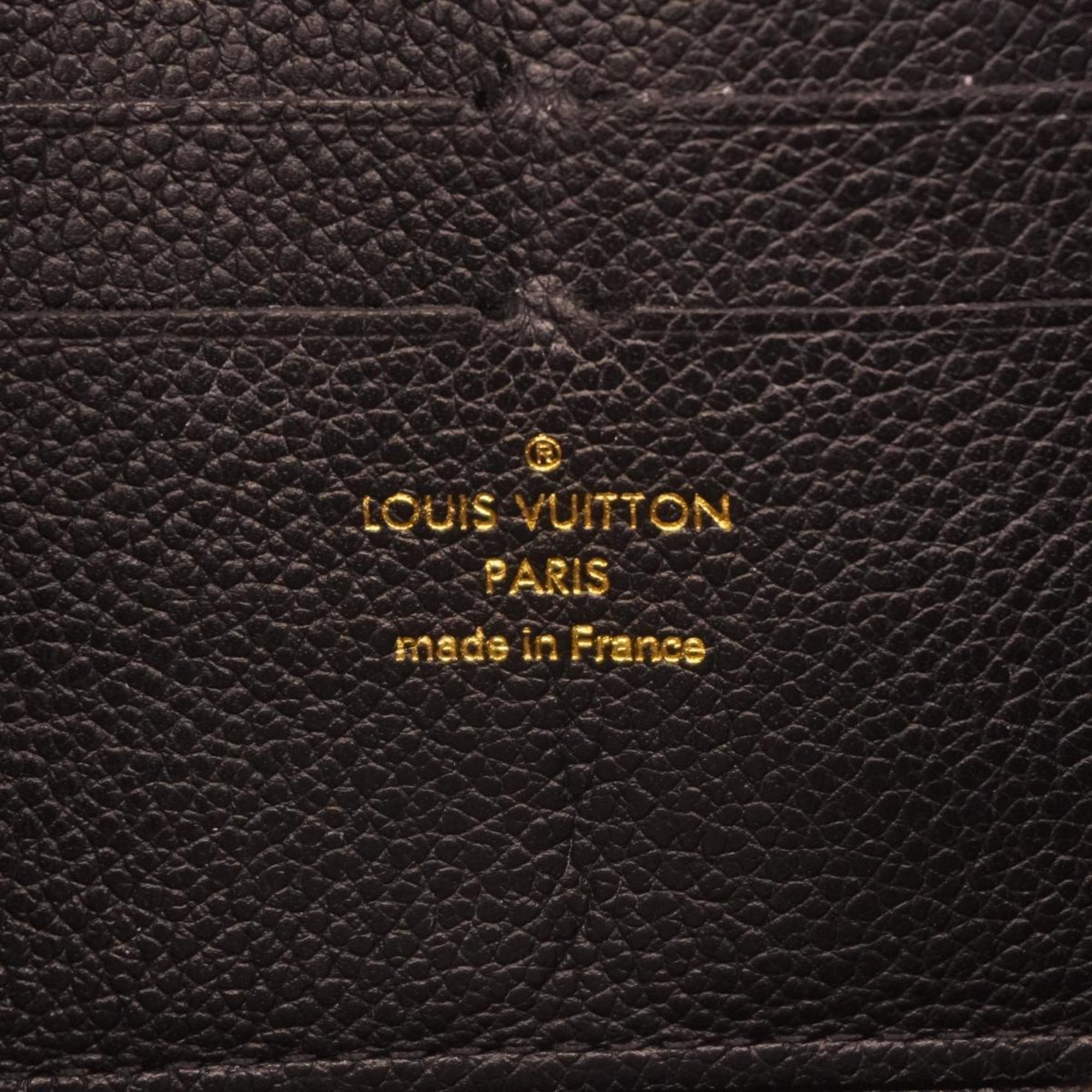 Louis Vuitton Long Wallet Monogram Empreinte Zippy M60571 Noir Men's Women's