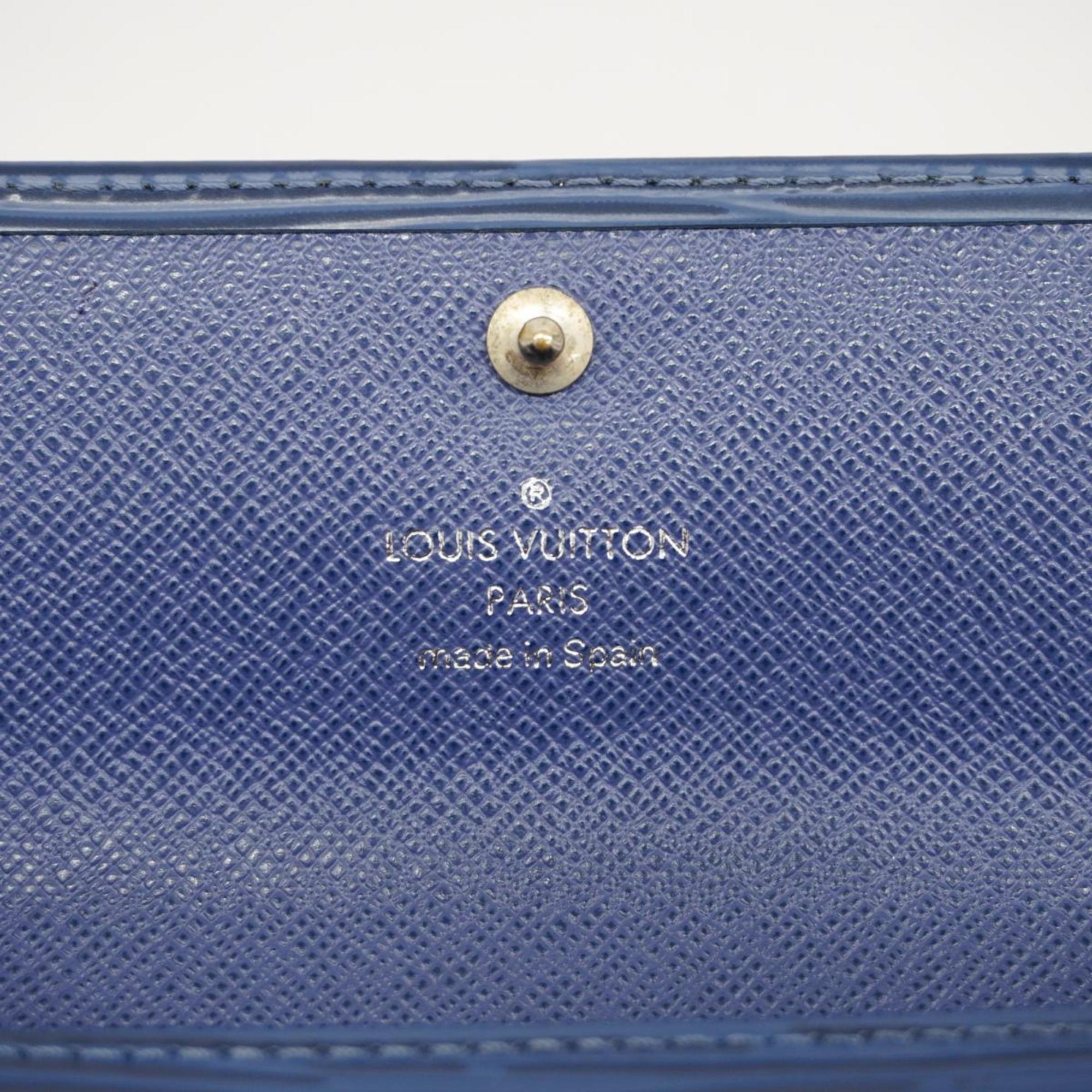 Louis Vuitton Long Wallet Epi Pochette Porto Monnaie Credit M6359G Myrtille Men's Women's