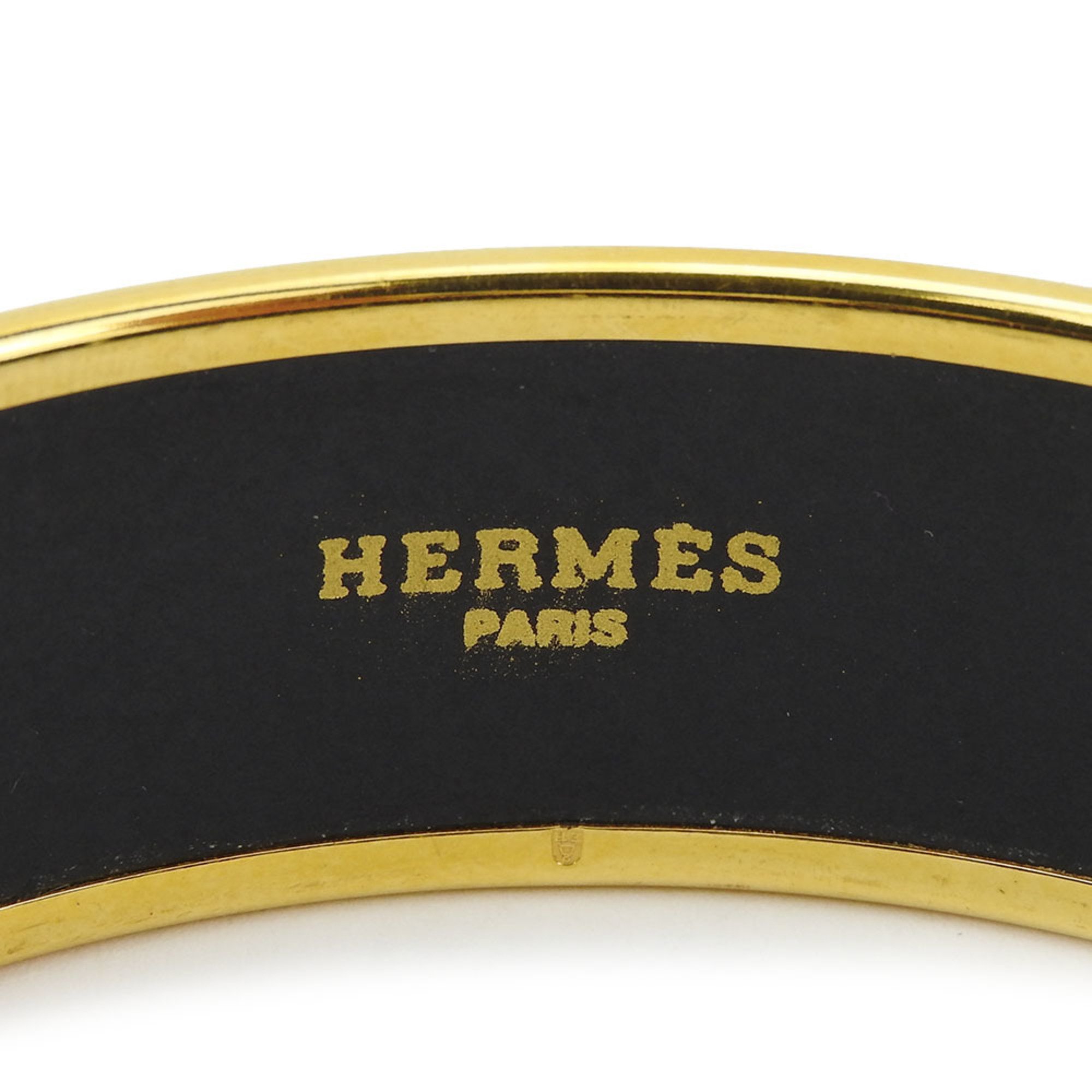 Hermes bracelet enamel GM metal cloisonné orange pink green GP lion ladies HERMES