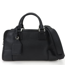 LOEWE Handbag Amazona 28 Leather Black Anagram Women's