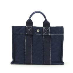 Hermes Handbag Tote PM Deauville Canvas Navy Women's Men's HERMES