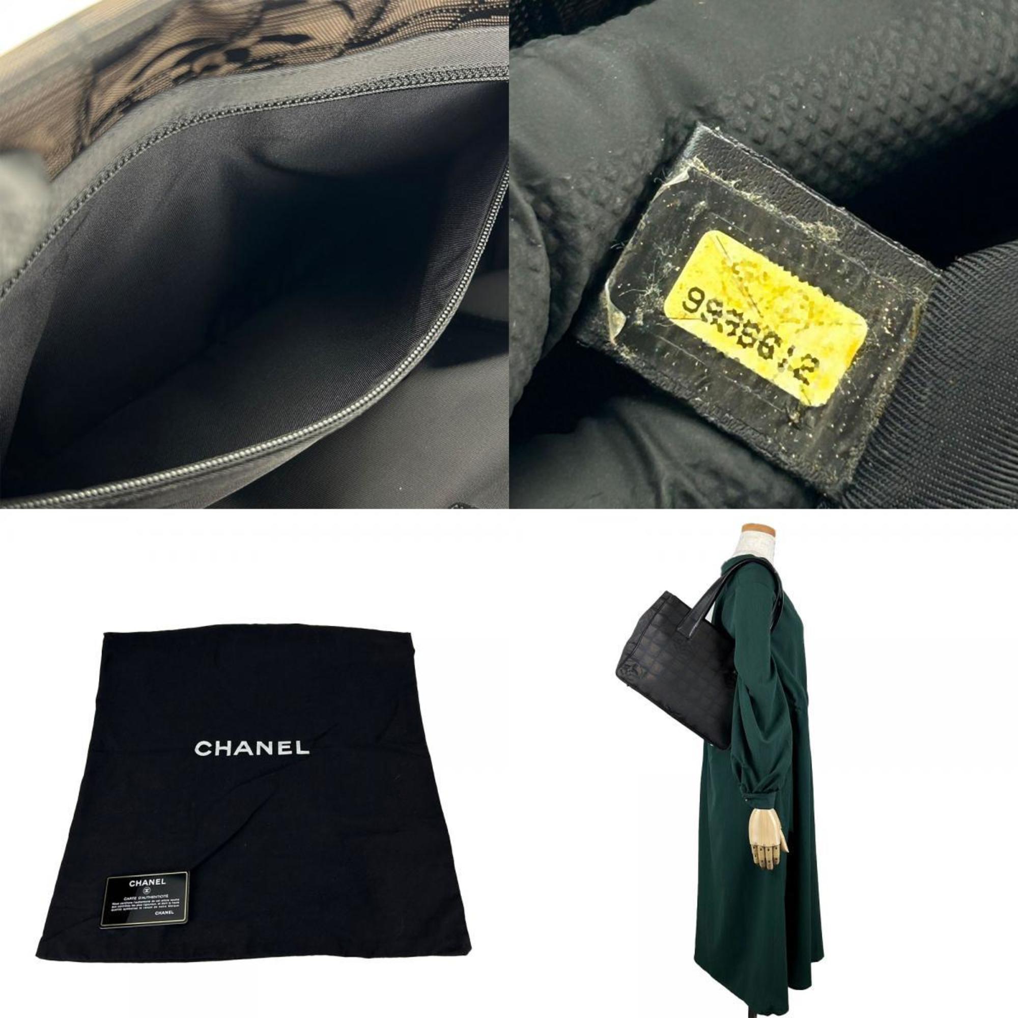 Chanel PM New Travel Line Jacquard Nylon Leather Maroon Coco Mark Women's CHANEL