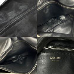 Celine Shoulder Bag Leather Pony Suede Black Women's CELINE
