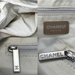 Chanel handbag New Travel Line Jacquard nylon leather Beige No. 7 Coco mark Women's CHANEL