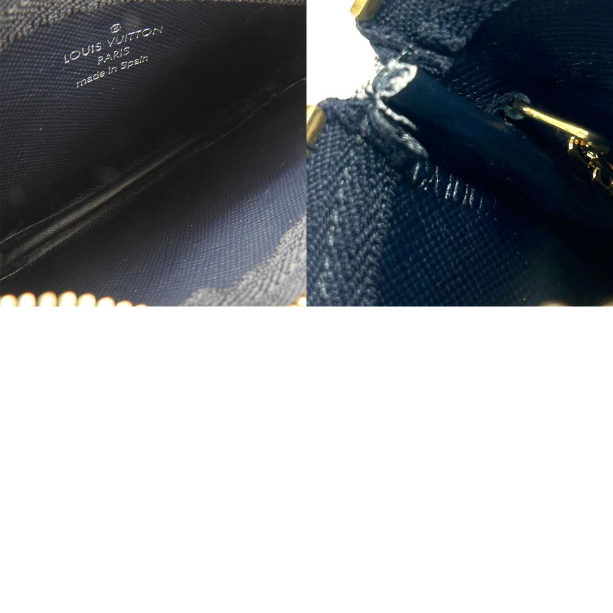 Louis Vuitton Wallet/Coin Case Pochette Cle M92236 Monogram Canvas Navy Pouch Women's Men's LOUIS VUITTON