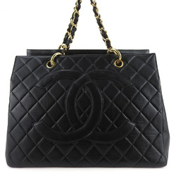Chanel Tote Bag, Matelasse Stitch, Lambskin, Black, No. 4, Coco Mark, Chain, Women's, CHANEL
