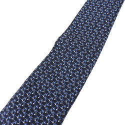 BVLGARI Necktie Silk Navy Blue Men's