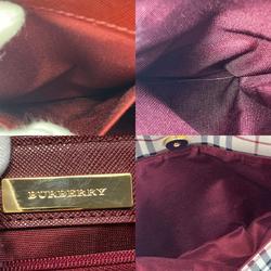 Burberry Shoulder Bag Canvas Leather Beige Bordeaux Nova Check Women's BURBERRY