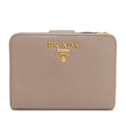 PRADA 1ML018 Leather Bi-fold Wallet for Women