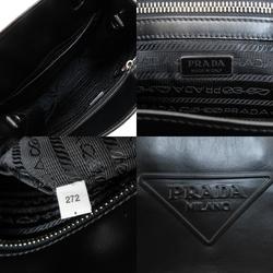 Prada 1BG382 Embossed Triangle Handbag Leather Women's PRADA
