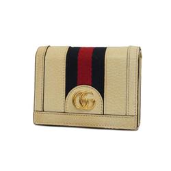 Gucci Wallet Ophidia 523155 Canvas Leather White Women's