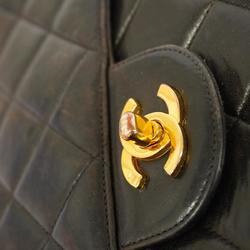 Chanel Shoulder Bag Matelasse Double Face W Chain Lambskin Black Women's