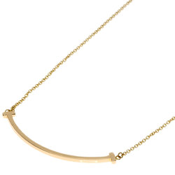 Tiffany T Smile Small Necklace K18 Yellow Gold Women's TIFFANY&Co.