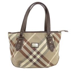Burberry Blue Label Check Pattern Tote Bag Canvas Women's BURBERRY