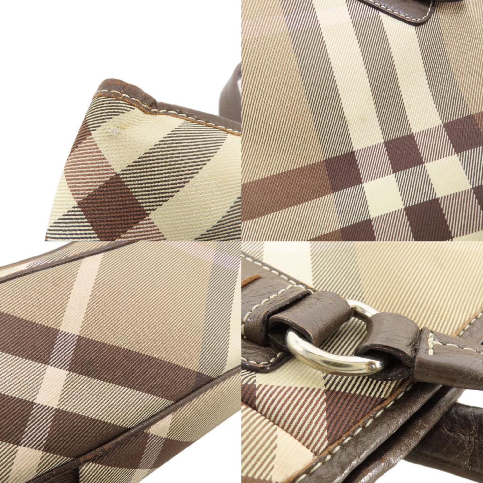 Burberry Blue Label Check Pattern Tote Bag Canvas Women's BURBERRY