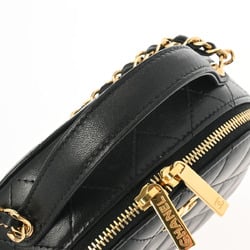 CHANEL Chanel Matelasse Chain Vanity Black AP3088 Women's Lambskin Shoulder Bag